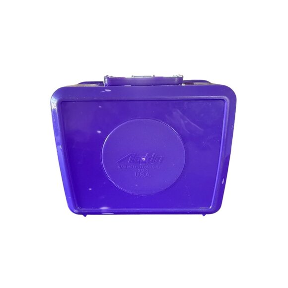 Vintage Aladdin Sesame Street Purple Plastic Lunchbox Big Bird Cookie Monster - Picture 2 of 11